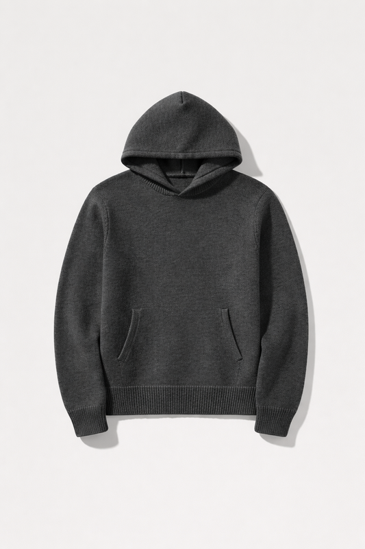 Fine-Gauge Merino Blend Hoodie